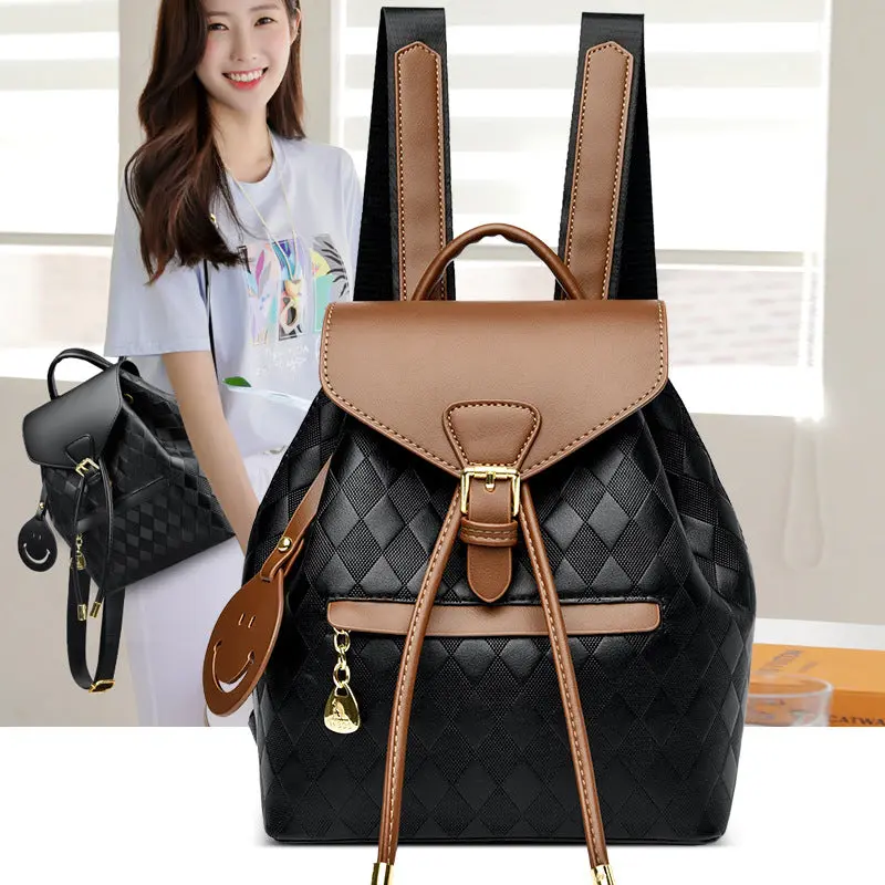 Mini Casual Multifunction Women Leather Backpack