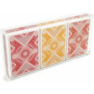 3-Deck Collectible Card Display Case - Clear Acrylic, for Trading Card & Collectibles Storage, Collectible Cards