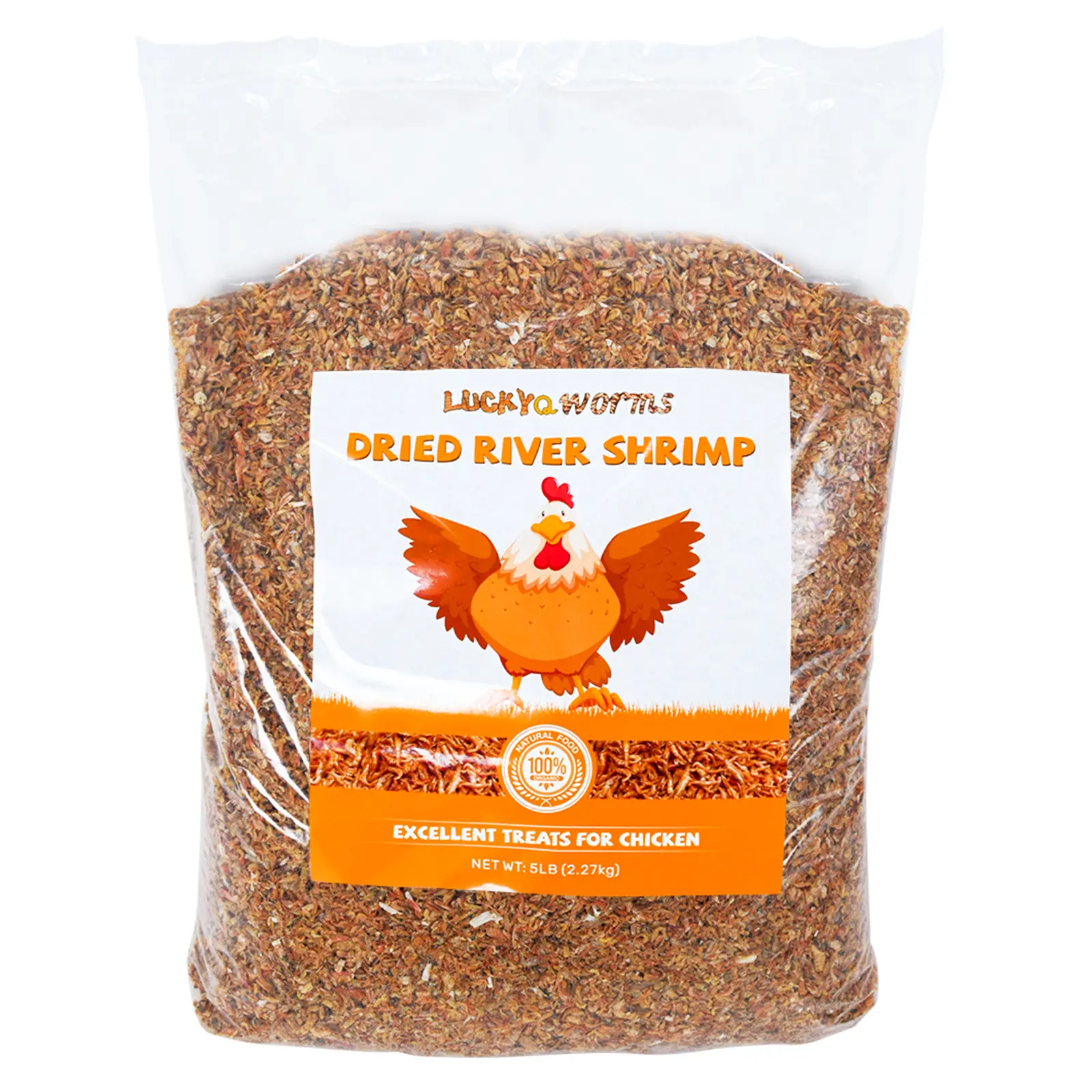 LuckyQworms 22 Pounds / 20 Pounds / 11lbs/ 10 LBS/ 5 LBS /1lb Dried River Shrimp for Chickens, Turtle Treats for Fish, Amphibians and Reptiles, Sugar Gliders, Hedgehogs, Tropical Fish Food Animal