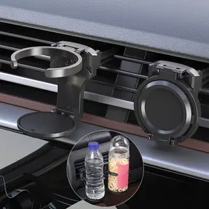 2pcs Car Vent Cup Holder Air Outlet Clip, Portable Foldable Bottled Canned Water Cup Holder, Car Cup Holders, Auto Interior Accessories