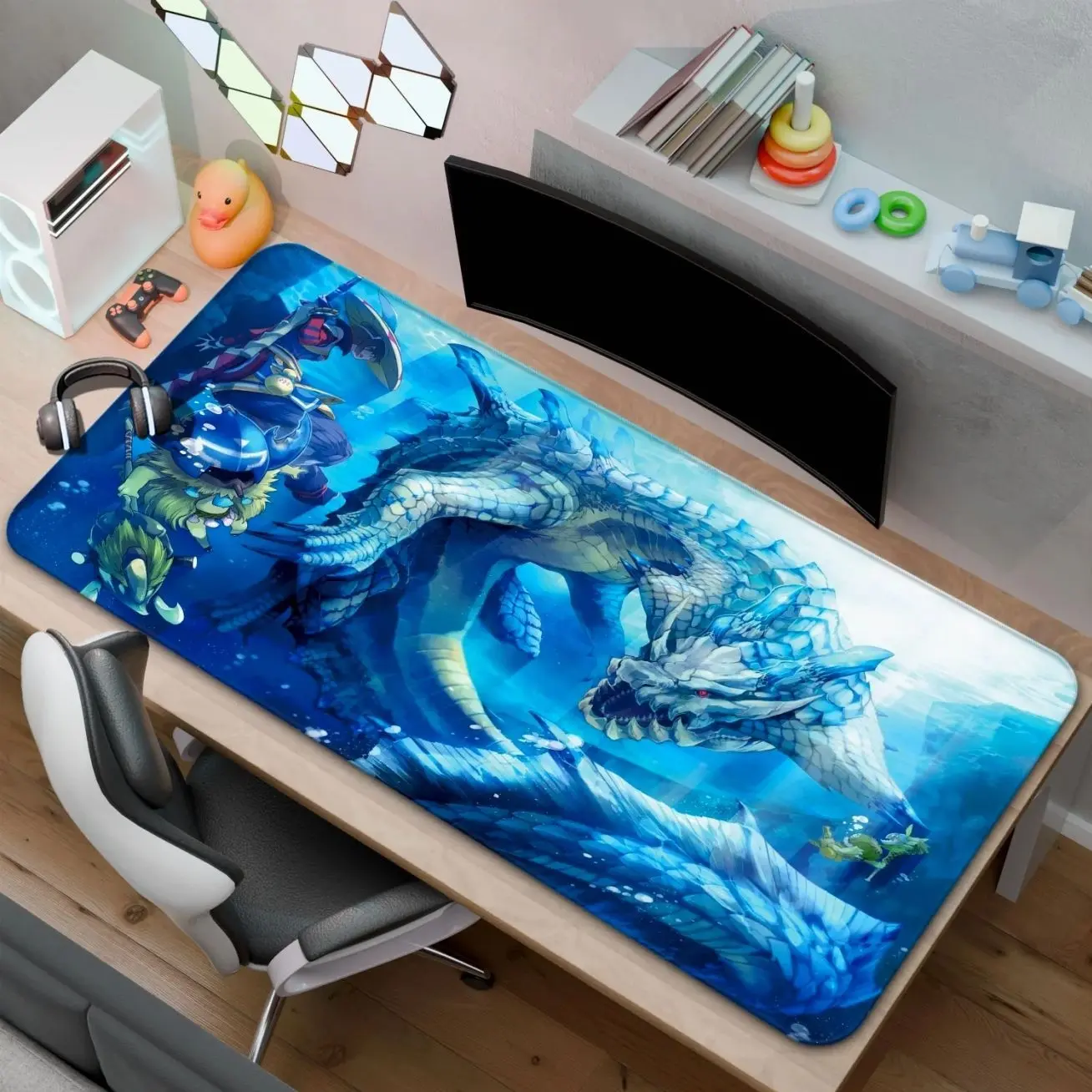 Monster Hunter World Mouse Pad | MHW Gaming Desk Mat | A Gift for Gamers