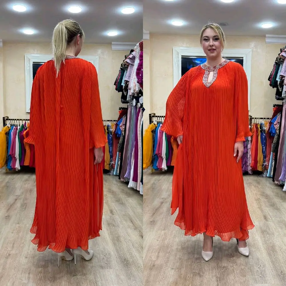 Women's Casual Luxury Gown Dresses for Ladies, Available in Cream, Pink, Orange Colors, Sizes L, XL, XXL, 3XL - Women's Clothes, Lady