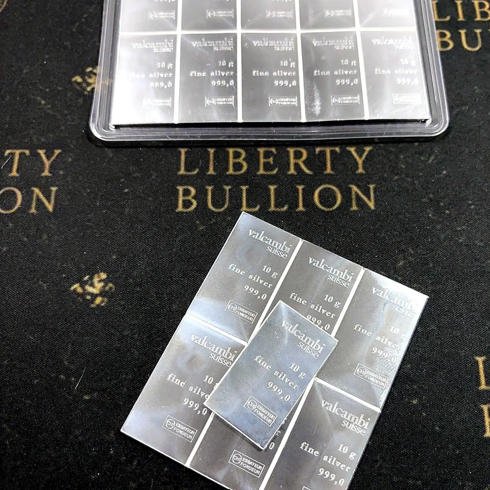 10g Valcambi Suisse Silver Bar - .999 Fine Silver