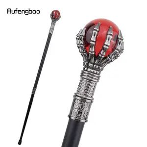 Red Glass Ball Steampunk Walking Cane Fashion Decorative Walking Stick Gentleman Luxury Crosier Knob Walking Stick Hiking Essentials 93cm