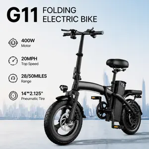Foldable Commuter Ebike, 650W Peak Power, 20 mph Speed, 48V15Ah Battery, LED Headlight, Dual e-f12 Travel Electric Bicycle with Bike Seat for Urban Commuting