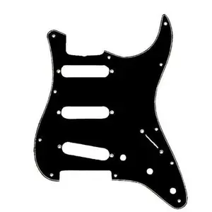 ChromaCast 3 Ply Black Stratocaster Pickguard