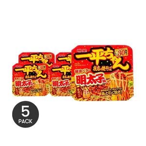 MYOJO Ippei-chan Yomise no Yakisoba Spicy Mentaiko Mayo Flavor Instant Noodles 5 Pack - Short Shelf Life Japanese Ramen