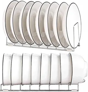 Bowl rack, stainless steel small bowl drain, pot lid rack, plate organizer for plate cabinet, baking tray, cooling rack, pot and flat bottomed pan, chrome (tray rack and bowl rack, optional)