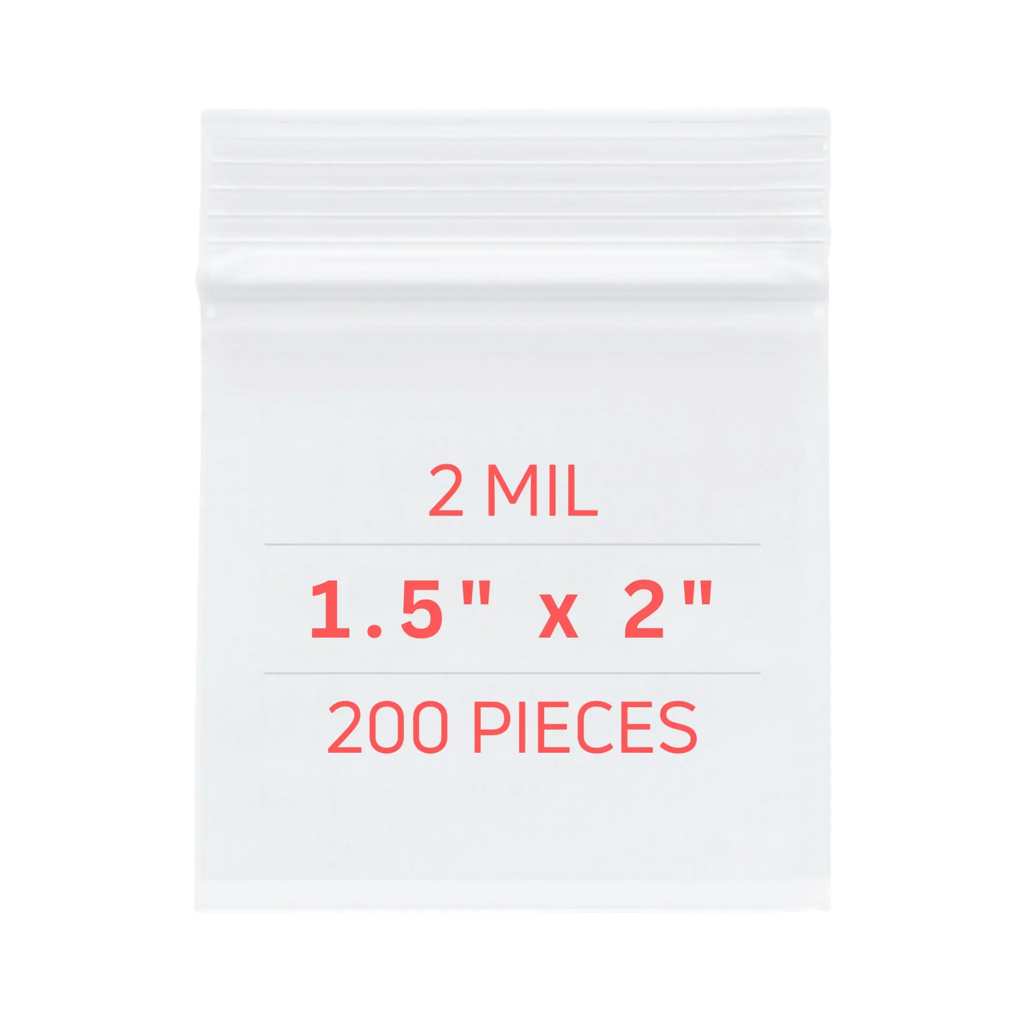 Plastic Resealable Bags, 2x1.5 inches, 2mil Thick, Pack of 1000 Mini Baggies