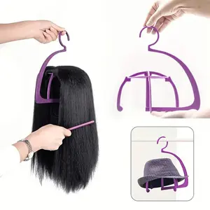 Portable Plastic Wig Hangable Stand Wig Display Stand Holder Wigs Hanging Holder Hats Rack Suitable For Barber Salon Home Uses