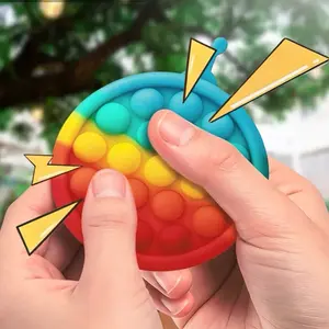 Endless Pop Fidget Toy, Sensory Bubble Poppers for Kids and Adults - Push, Poke, Squeeze for Stress Relief, Silicone Bubble Board for Party, Travel, Office, Classroom Gifts