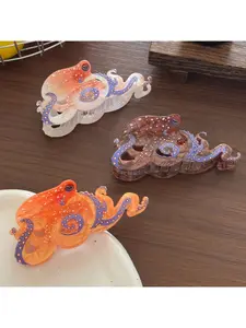 Mermaidcore Octopus Hair Claw Clip | Trendy Ocean Series Faux Acetate Hair Clip | Large Strong Hold Shark Clip for Summer