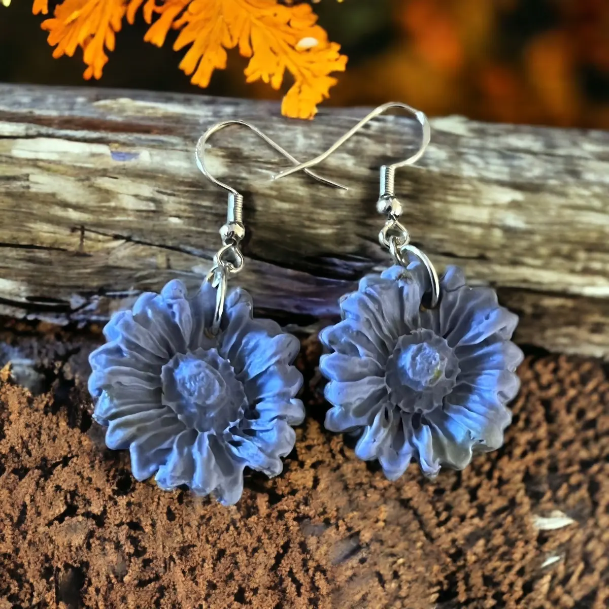 Clay flower earrings Female