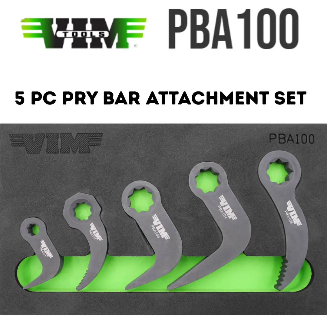VIM 5-Pc. Pry Bar Attachment Set, Essential Tool for Specialty Hand Tool Applications