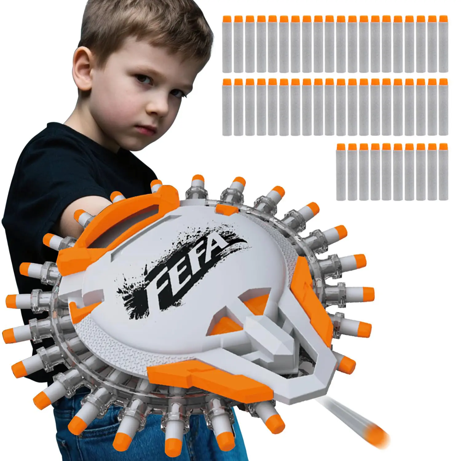 Foam Dart Shield Toy for Kids Ages 8–12, Role Play Action Toy with 30 Foam Darts, Outdoor Interactive Game Gift for Boys and Girls