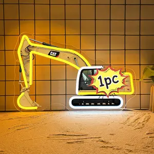 Truck Style LED Neon Light Sign,Bold Neon Sign for Wall Decor, Garage, Man Cave, Workshop,Eye-Catching Industrial Neon Signs Gift for Men, Mechanics,Room Decor