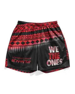 WWE Men Shorts Tribal Pattern Street Style Summer Gym Workout Casual Loose Fit Athletic WWE Sports Shorts Unisex Comfortable Active Wear Training Exercise
