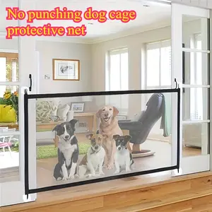 1 punch-free expandable protective pet door, pet partition fence, adjustable and portable design, suitable for Home door pet doors, indoor pet doors, decorative paw print design, easy installation of pet doors, space-saving dog gate