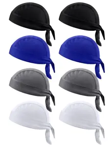 8 Lightweight Breathable Skull Caps for Men and Women, Multifunctional Skull Caps, Multi-Functional Hats for Night Riding and Chemotherapy Support, Adjustable Protective Hats, Multifunctional Headwear