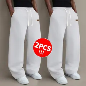 2Pack  Unisex solid-color drawstring joggers, lightweight for spring/summer, available in 2-pack and single-pack options