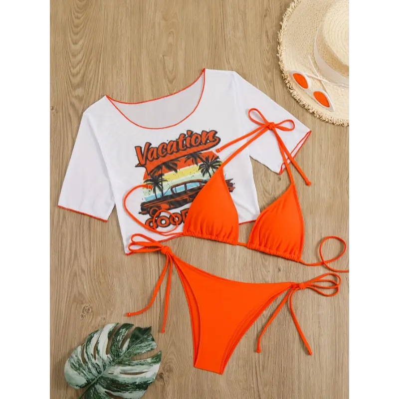 Women's Fashion Sexy Separated Swimsuit | Three-piece | Beach | Swimming summer outfits