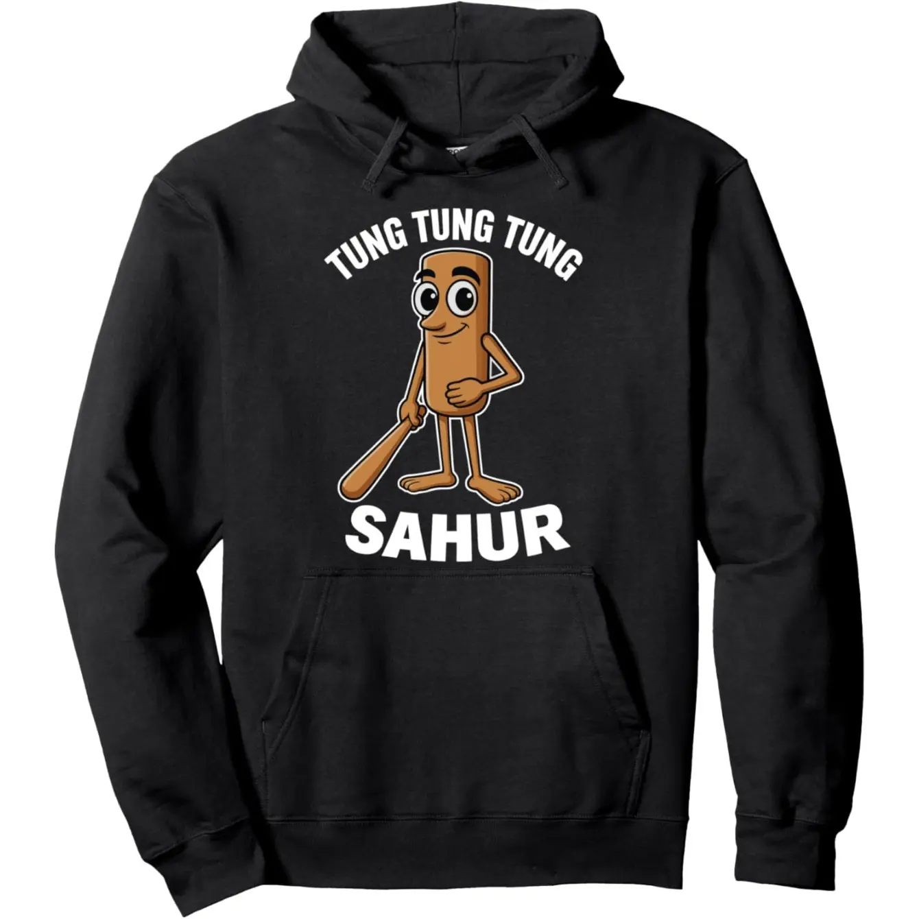 Men's Tung Tung Tung Sahur Hoodie - Regular Fit |     Soft & Breathable Fabric, Durable Print, Everyday Comfort, Machine Washable, cartoon meme funny humor Golf Gift T-Shirt For Men and Women