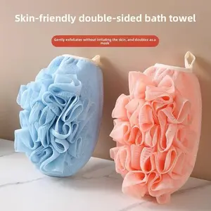 Two-in-one body scrubber, a must-have for women and men, powerful dual-use bath sponge, perfect for home use.