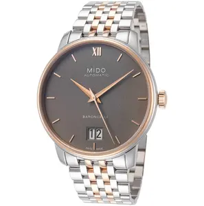 Mido Men's Baroncelli Round Mechanical Automatic Watch - 40mm Stainless Steel Case, Calendar Feature, Model M0274262208800