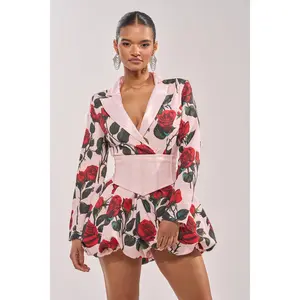 PAINTING THE ROSES RED BUBBLE MINI DRESS WITH CORSET