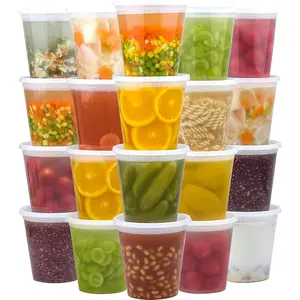 50 Set 32 oz Deli Containers with Lids, Leak-Proof BPA Free Plastic Take Out Bowls, Food Storage Containers for Takeout Meal Prep Storage, Freezer, Microwave & Dishwasher Safe