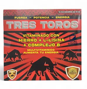 Tres Toros Vitamins With Hierro + L-Lysine + B Complex 10 Vials Bebible