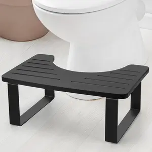 Bathroom Stool, Toilet for Bathroom,Toilet Stools,Potty for Pooping,Poop Stool,Toilet Step ,Portable Squatting Pan with Dual Anti Slip Design,Stain,Scratch,CrackProof(Black)