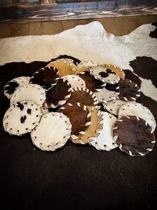 Cowhide Coasters - Round