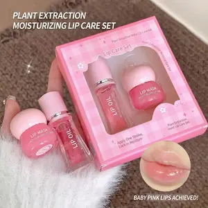 Lip Plumper, Natural Lip Plumper and Lip Care Serum, Lip Enhancer for Fuller, Lip Mask, Beautiful Fuller, Hydrating & Reduce Fine Lines(Day& Night)