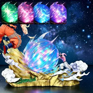 DBZ 21CM LED Light-Up Anime Battle Scene Statue |Power Clash Collectible Figure Figure with Gift Box, Perfect Gift & Desk Decor for Anime Fans