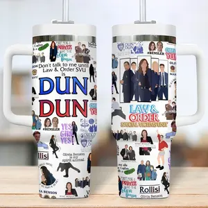 Dun Dun Law & Order SVU Tumbler – Special Victims Unit Inspired Travel Mug, Detective Show Fan Cup, TV Series Tumbler Gift