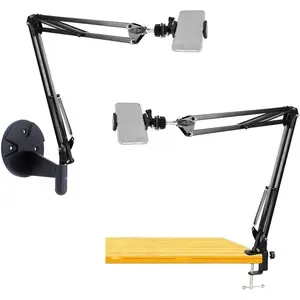 2in1 Wall Phone Mount,Overhead Camera Mount for   Live Streaming,Baking,Craft,Videos,Online Lessons