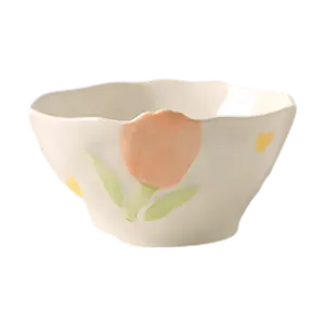 KAWASIMAYA 4.5 Inch Rice Bowl, Small Fresh Japanese Style Ceramic Bowl for Soup, Cereal, Dessert, Microwave Safe, Dishwasher Safe