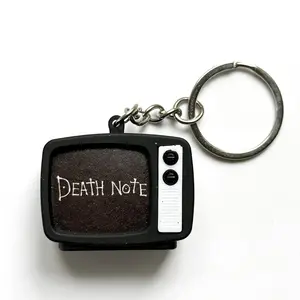 Anime Death Note L Logo TV Shape Pendant Necklace Sound Design Purple Silver Alloy Chain Fashion Cosplay Jewelry Gifts