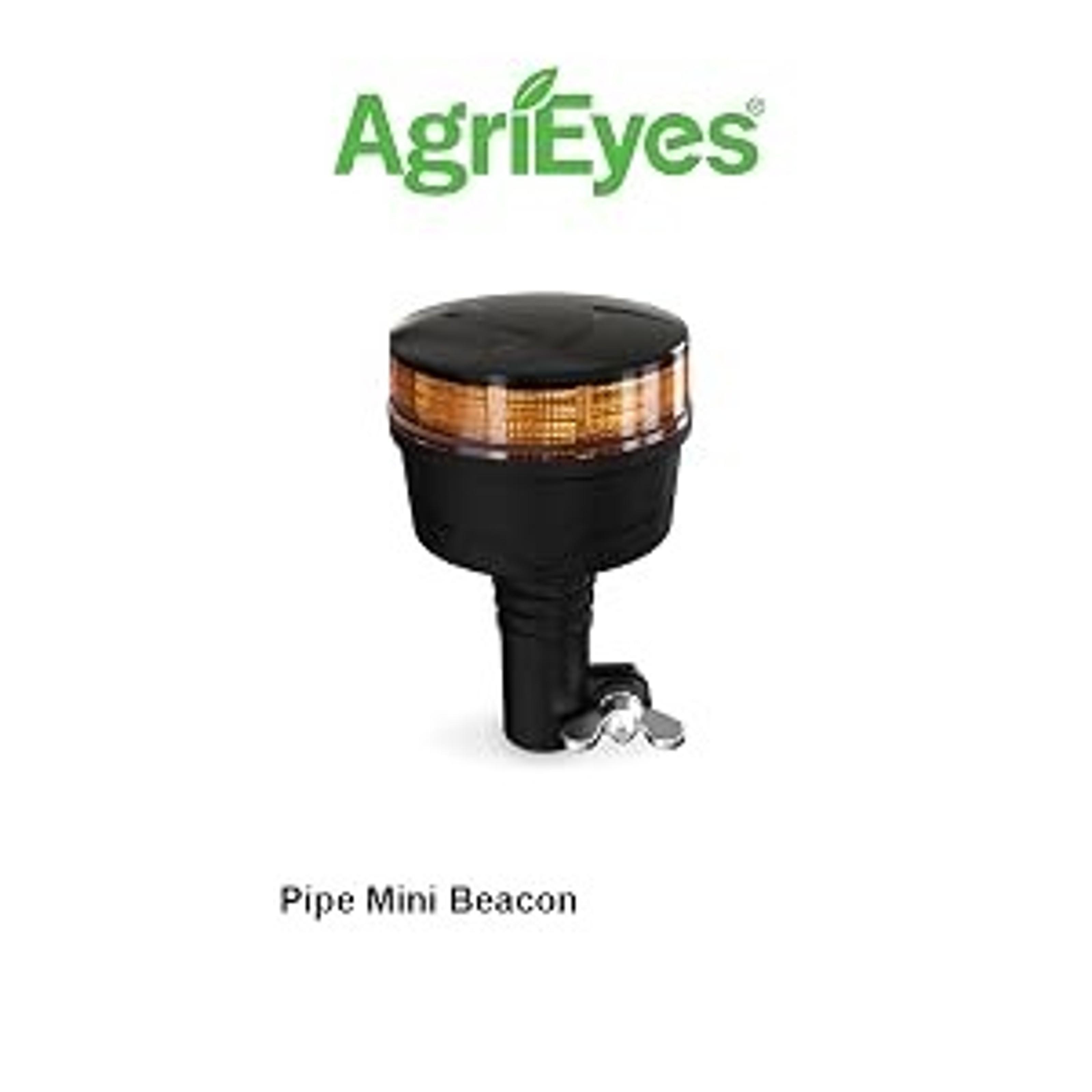 Agrieyes Amber Beacon Light 4.2Inch, Flashing Safety Warning Lights Permanent/Magnet Mount (Amber, Screw)
