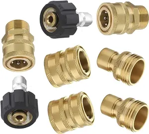 M MINGLE Ultimate Pressure Washer Adapter Set, Quick Disconnect Kit, M22 Swivel to 3/8 Inch Quick Connect, 3/4 Inch to Quick Release, 8-Pack fathersdaygift