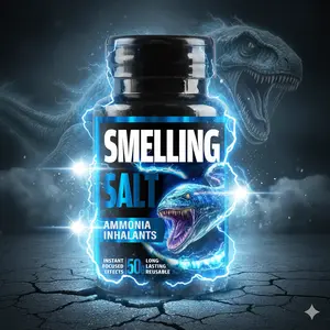 Ammonia Inhalant Smelling Salt for Athletes – Instant Focus & Energy Booster for Training & Competition – Long-Lasting Reusable Formula for Bodybuilding, Football, Rugby, Swimming & More – 50g