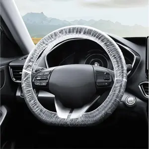 100PCS Disposable Steering Wheel Covers,Disposable Steering Wheel Protector with Elastic for Avoiding Scuffs & Scratches,Universal Car Steering Wheel Cover Car Accessories