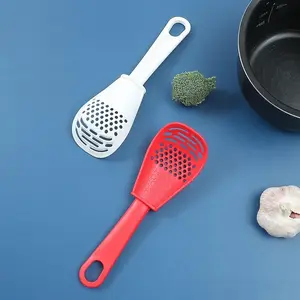 Kitchen Cooking Utensils Set, 1 Set Including Slotted Spoon, Mixing Spoon, Strainer, Ginger Grater, Garlic Grinder, Kitchen Accessories