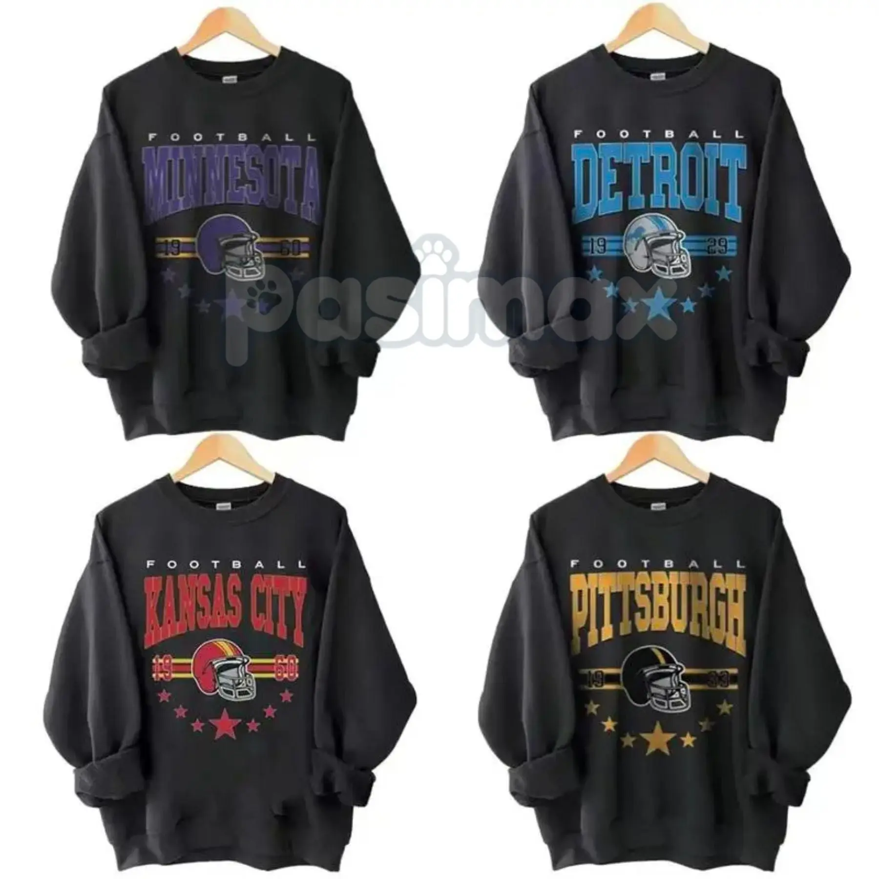 Vintage Football Graphic Sweatshirt, Retro Unisex Game Day Pullover