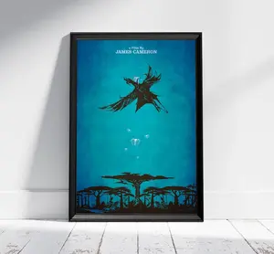 Avatar Minimalist Movie Poster Illustration James Cameron Fan Art Cult Movie Collectibles Unframed Wall art Gift for Movie Lovers