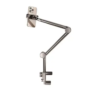 Phone Stand for iPad, Lazy Person Holder, Bed Head Arm, Live Streaming, Universal Bed Mount, Adjustable Angle, Perfect for Recording, Cell Phone Stand