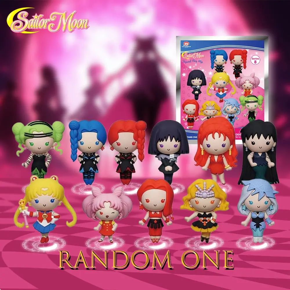 Official Sailor Moon 3D Cartoon Anime Character Keychain, Stylish Keychain Accessories, Mystery Blind Bag Surprise Gift, Keychain Collectible, Perfect for Christmas & Birthdays