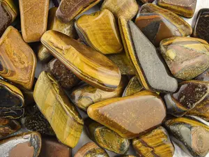 Wholesale Tiger Eye Tumbled Stones 1 - 2" inch, Polished Tiger Eye, Tiger Eye, Tiger Eye Pocket Stone, Tiger Eye Stone, Tigers Eye Stone