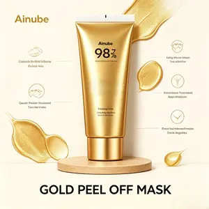 2-Pack Golden Gel Plant Peel-Off Mask, Oil Control, Acne & Closed Comedones Removal, Brightening Cleansing Skincare Treatment